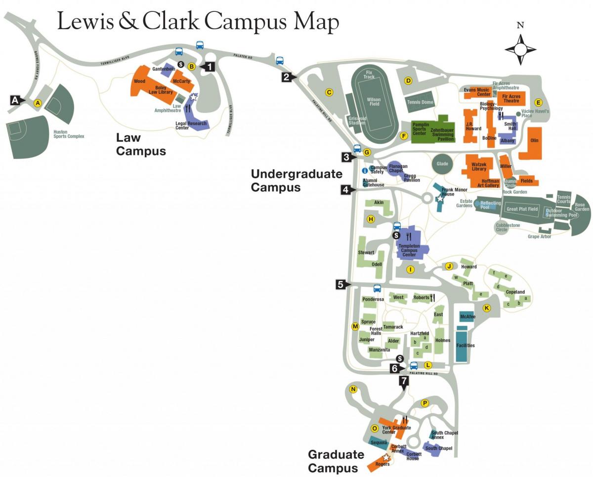карта коледжу Льюїса і Кларка