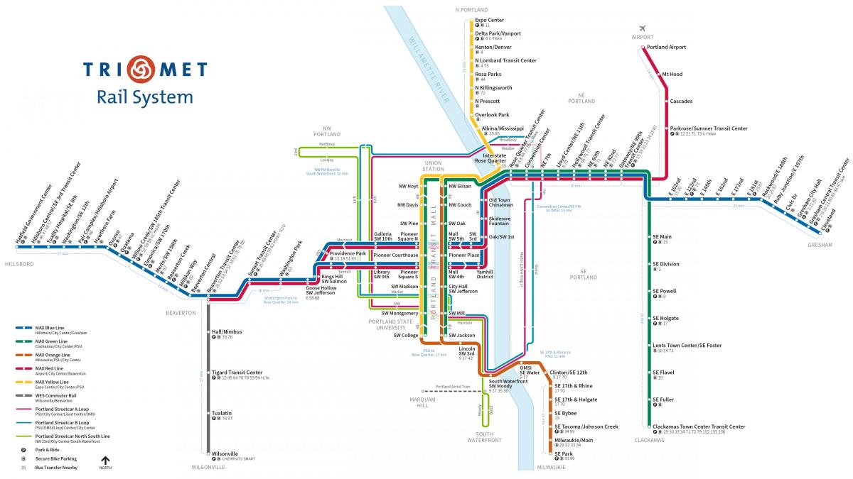 Портланд карті метро