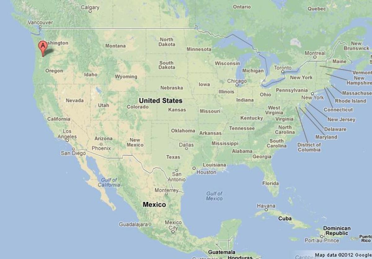 Портленд на карті США