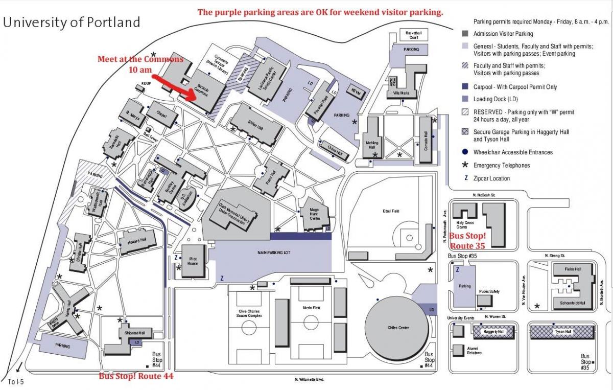 Університет Портленда карті