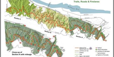 Карта Лісовий Парк Портленд, Орегон