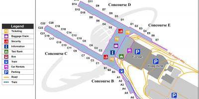 Карту аеропорту Портланд