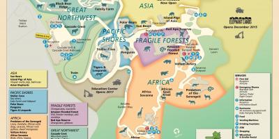 Карта зоопарку Портленда